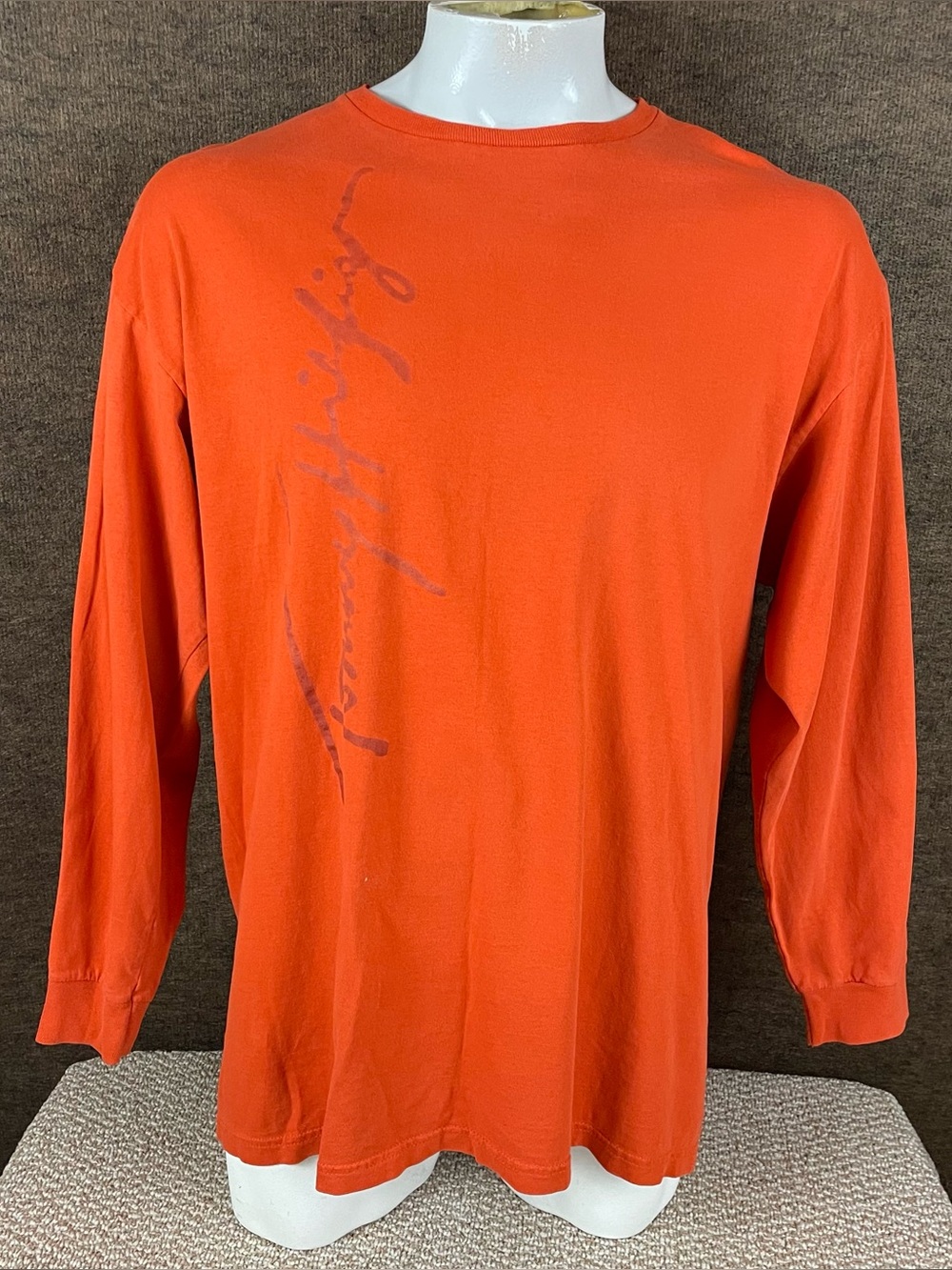 Vintage 90s Tommy Hilfiger Shirt Mens Large Long Sleeve Crew Neck Cotton USA 287
